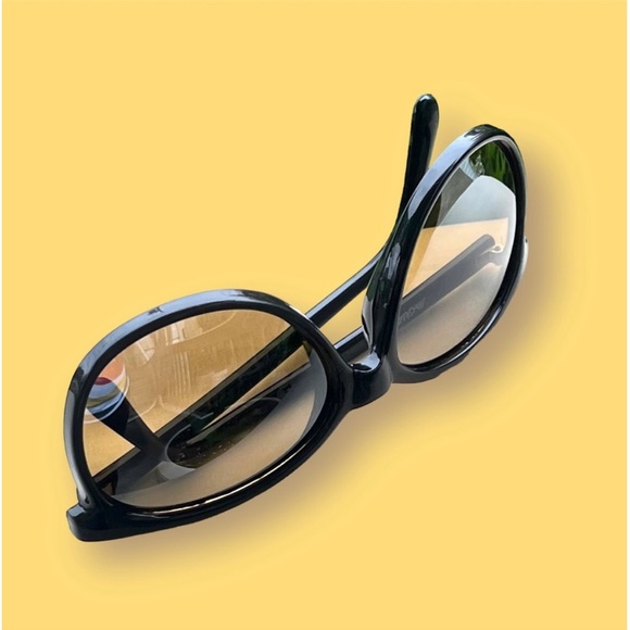 90s Designer Sunglasses Black Retro Eyewear - Picture 12 of 14